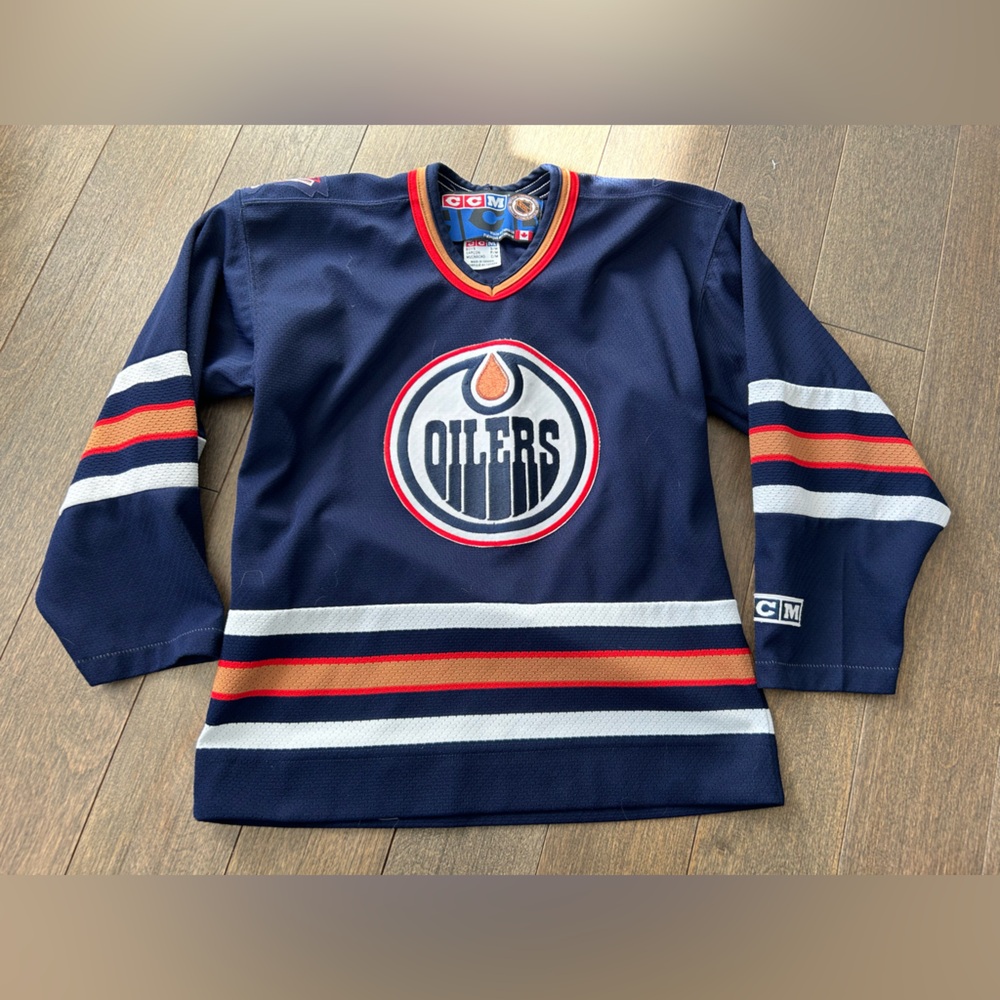Vintage‎ boys Edmonton oilers jersey size s/m